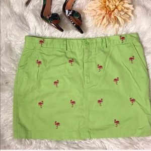 Ralph Lauren Green Flamingo Embroidered